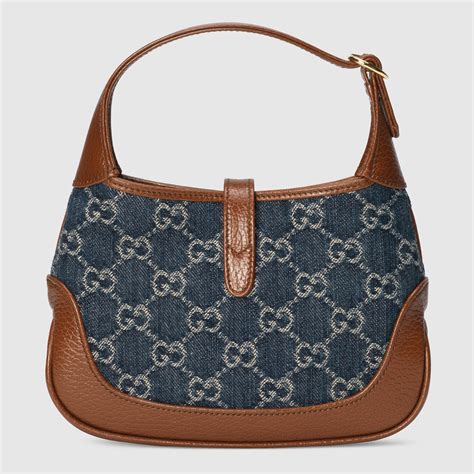 gucci jackie 1961 mini denim|gucci jackie silhouette collection.